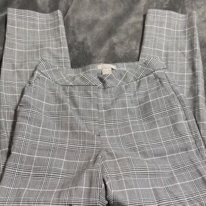 H&M Black and White Checkered Pants